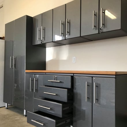 Graphite Grey Metallic MDF Cabinets